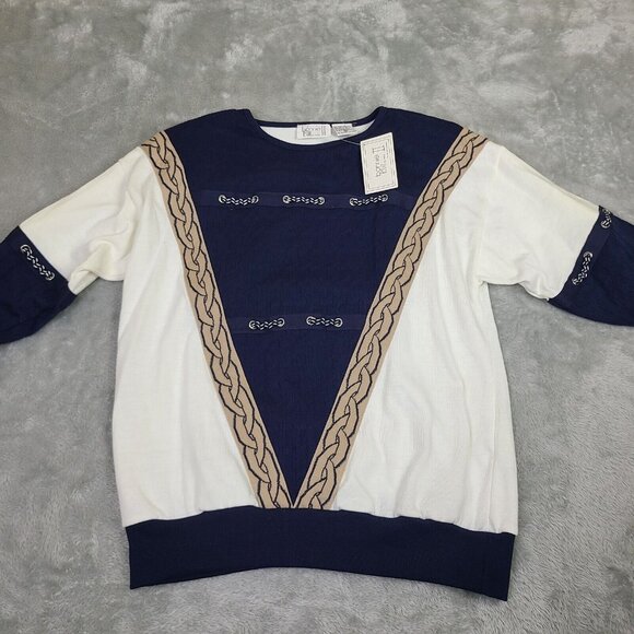 Bonnie & Bill By Holly Sweater Womens Size Medium Blouse Retro VTG NWT - Picture 1 of 12